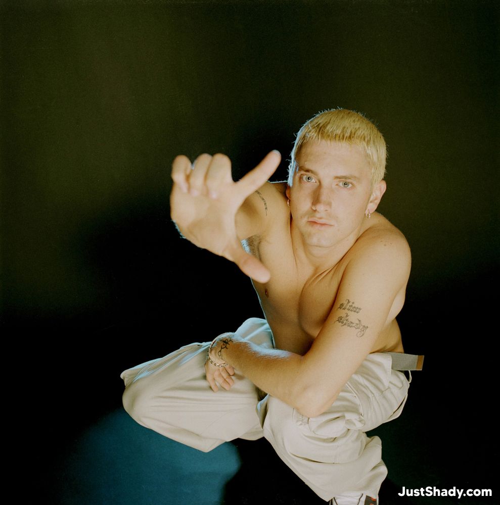 Eminem blue light photoshoot 07 | JustShady.com